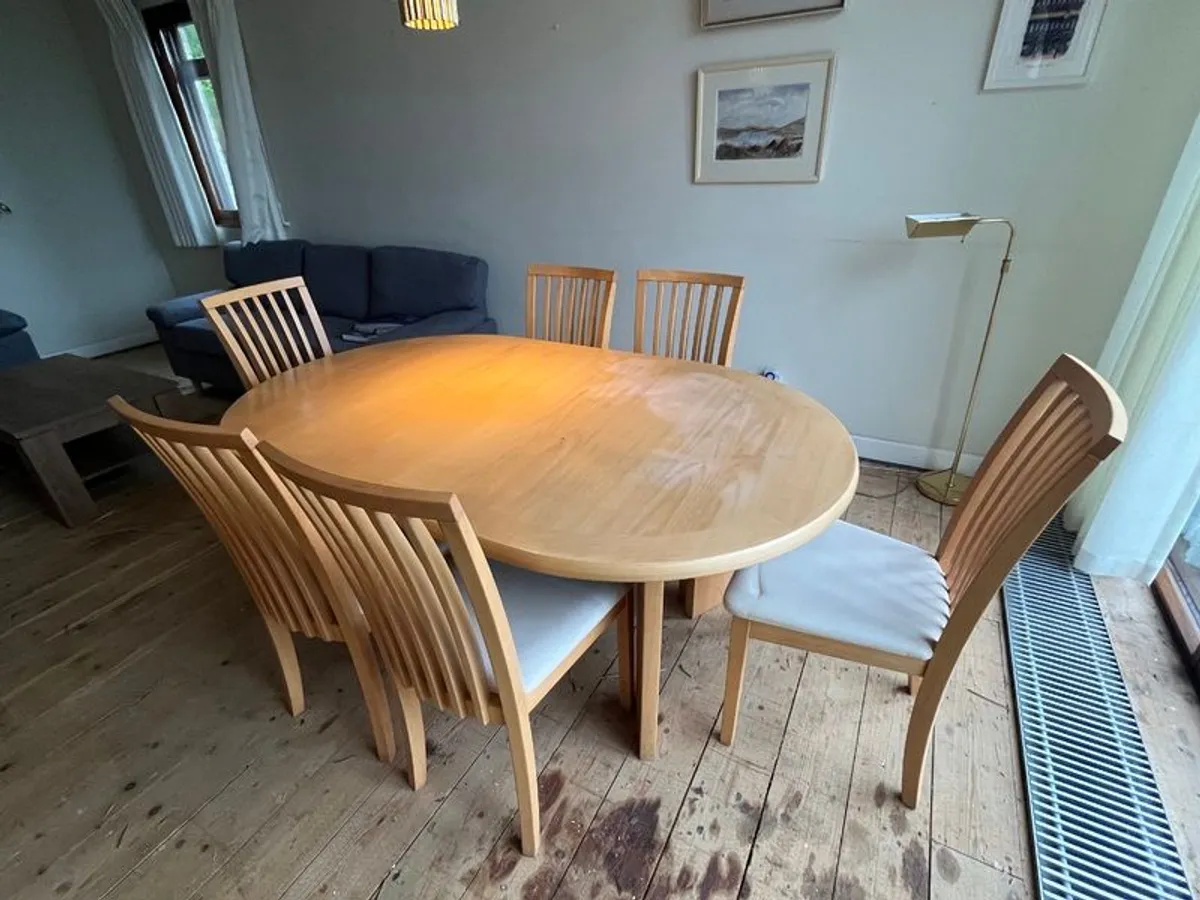 Skovby Danish Extendable Dining Table, 6 Chairs (Set Only) Option for 1720 & 2220 & 2720 mm lengths - Image 2