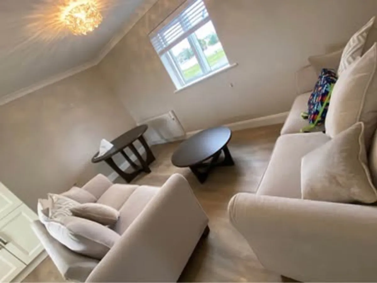 EZ LIVING dining table, coffee table & 4 chairs - Image 1