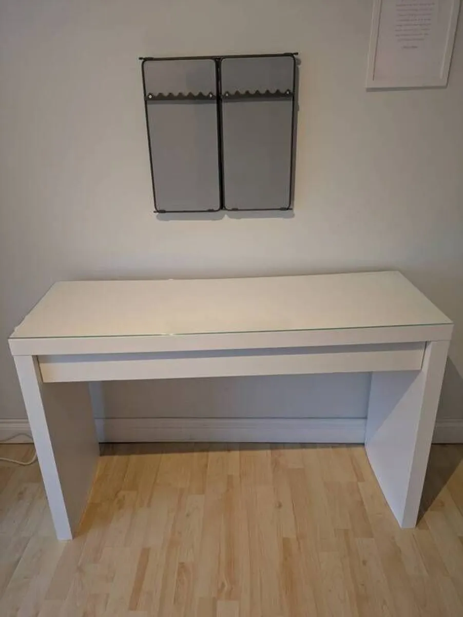 IKEA malm dressing table + folding mirror - Image 2