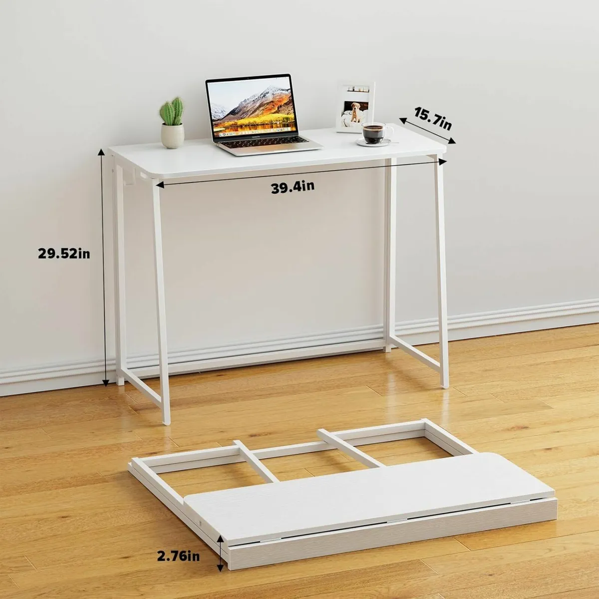 Folding Desk Small Writing Space-Saving Foldable - Image 2