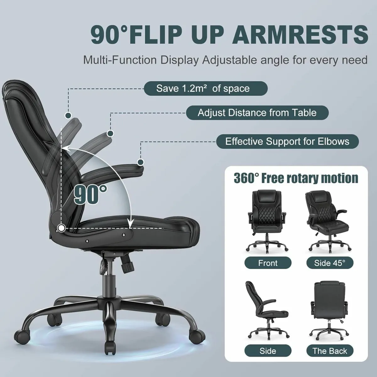 Executive Office Chair Ergonomic Leather Desk - Image 4