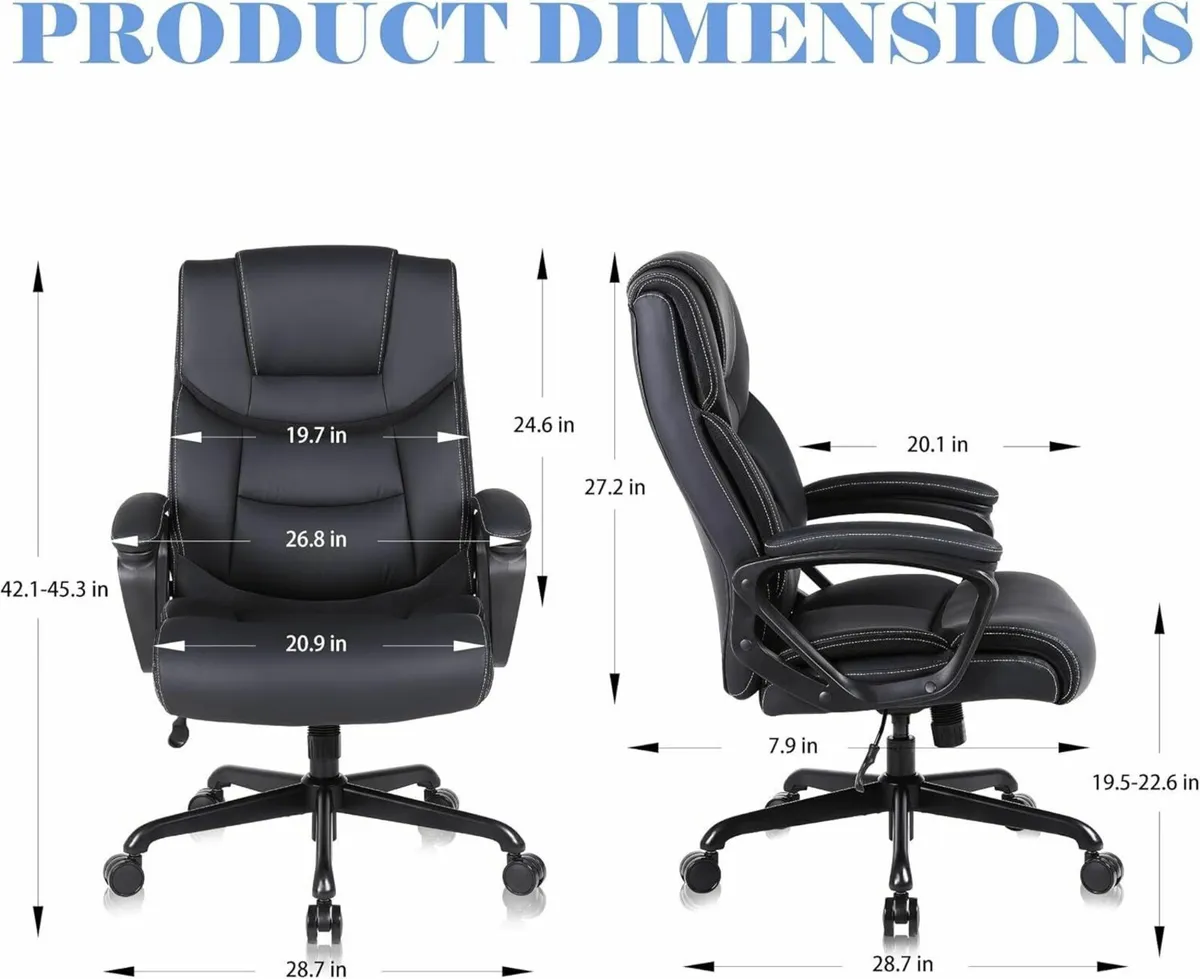 Ergonomic Office Chair PU Leather Executive Desk - Image 3
