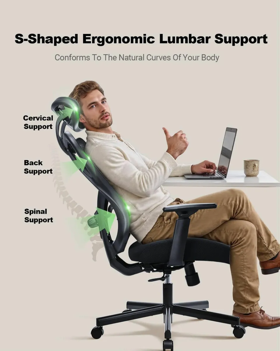Ergonomic Office Chair High Back Mesh Computer - Image 4