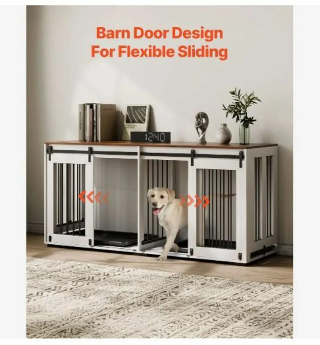72" Dog Crate Furniture for 2 Dogs - Image 4