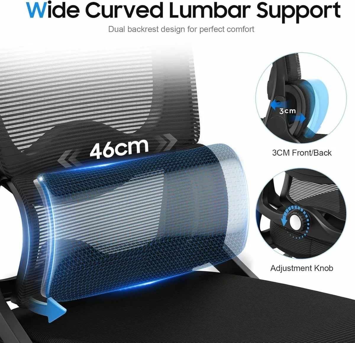 Office Chair Ergonomic Desk with 2D Lumbar - Image 2