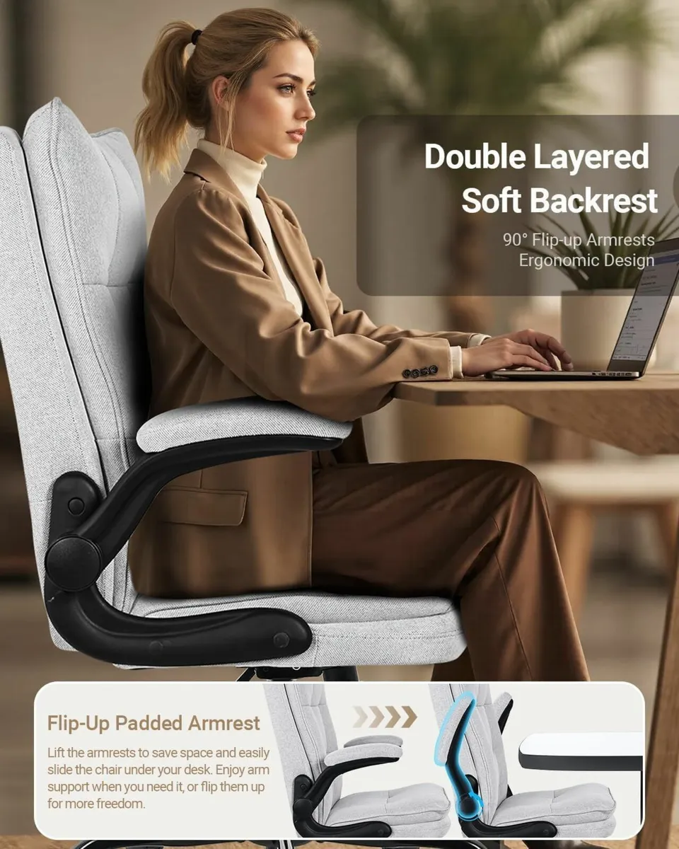 Ergonomic Office Chair Thick and Wide Seat - Image 3