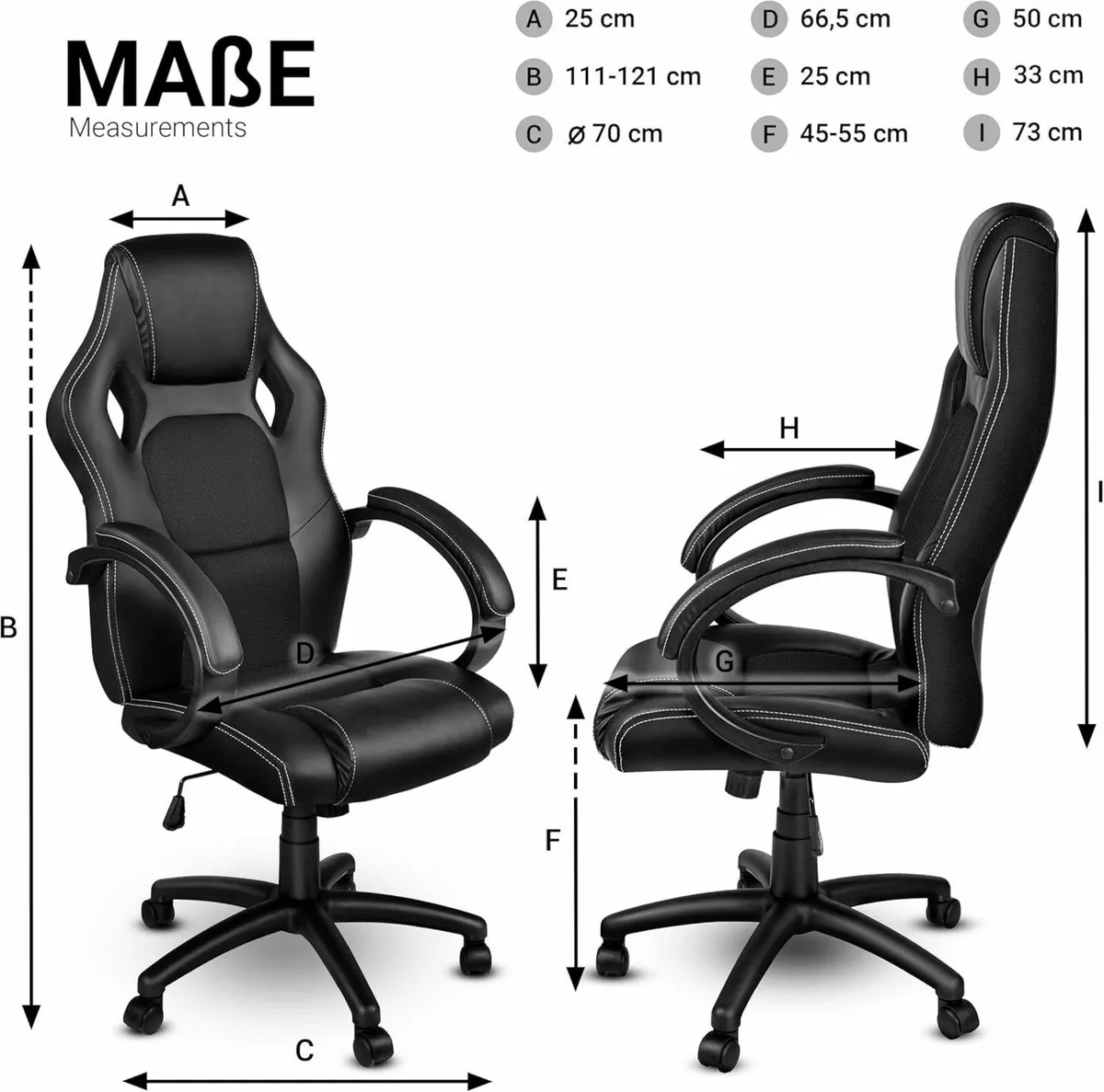 Racing Style Faux Leather Office Chair Executive - Image 3