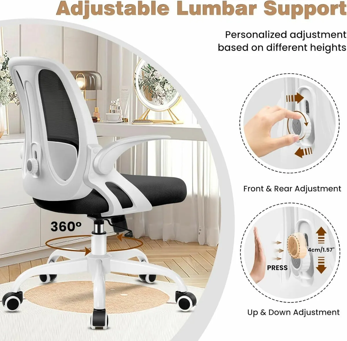 Office Chair Ergonomic Desk with Adjustable - Image 3