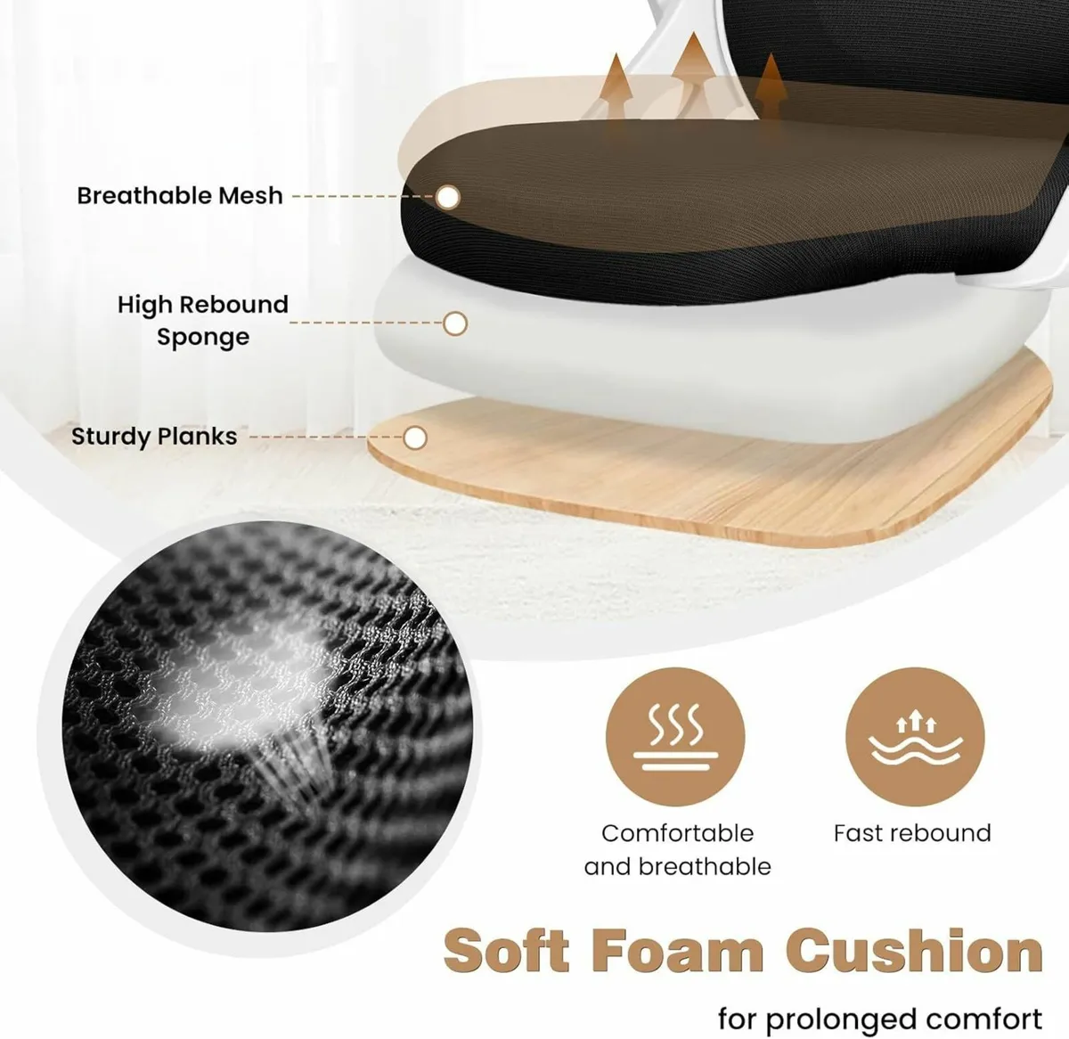 Office Chair Ergonomic Desk with Adjustable - Image 4