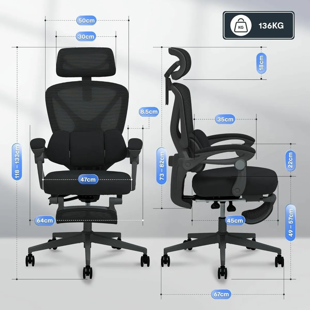 Ergonomic Office Chair with Syncro Tilt Adaptive - Image 2