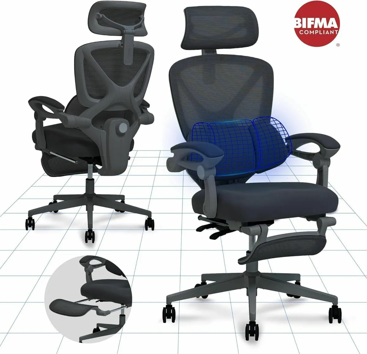 Ergonomic Office Chair with Syncro Tilt Adaptive - Image 3