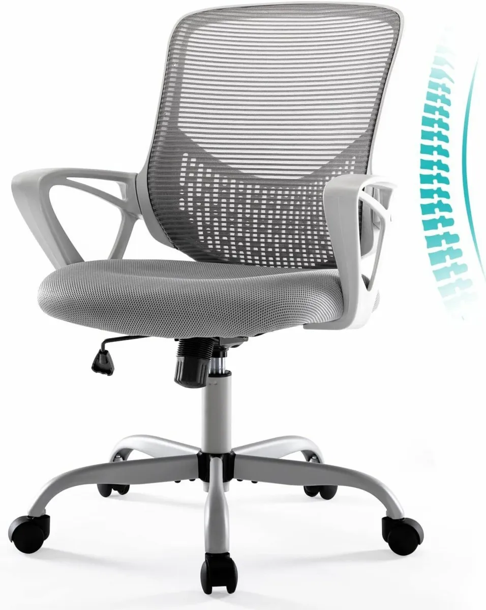 Ergonomic Mid Back Mesh Task Chair for Home - Image 1