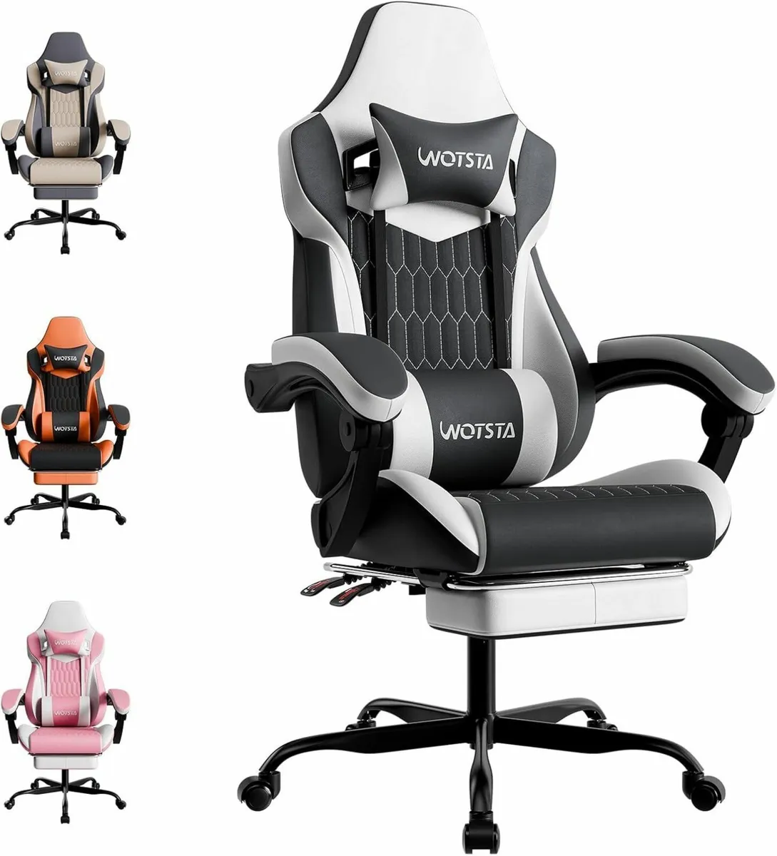 Gaming Chair Ergonomic with Footrest and Lumbar - Image 1