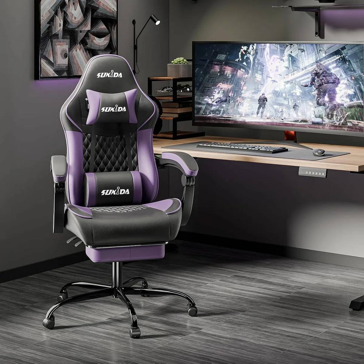 Gaming Chair Ergonomic Computer Chairs with - Image 2