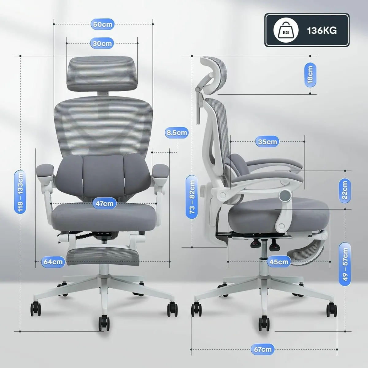 Ergonomic Office Chair with Syncro Tilt Adaptive - Image 2