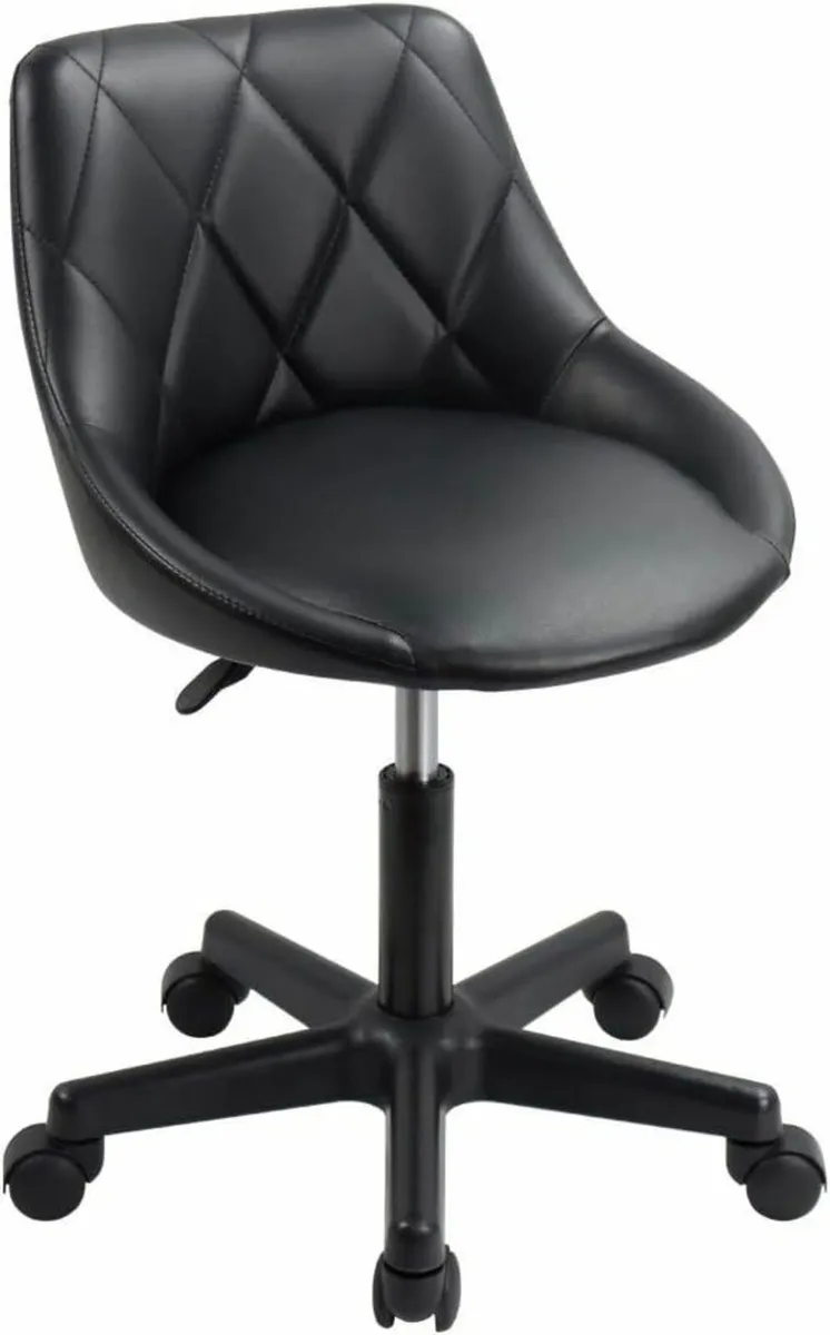 Mid Back PU Leather Height Adjustable Swivel - Image 4