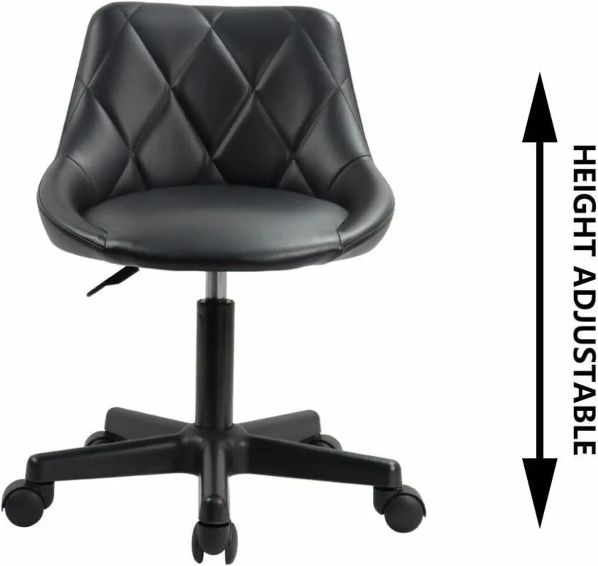 Mid Back PU Leather Height Adjustable Swivel - Image 3