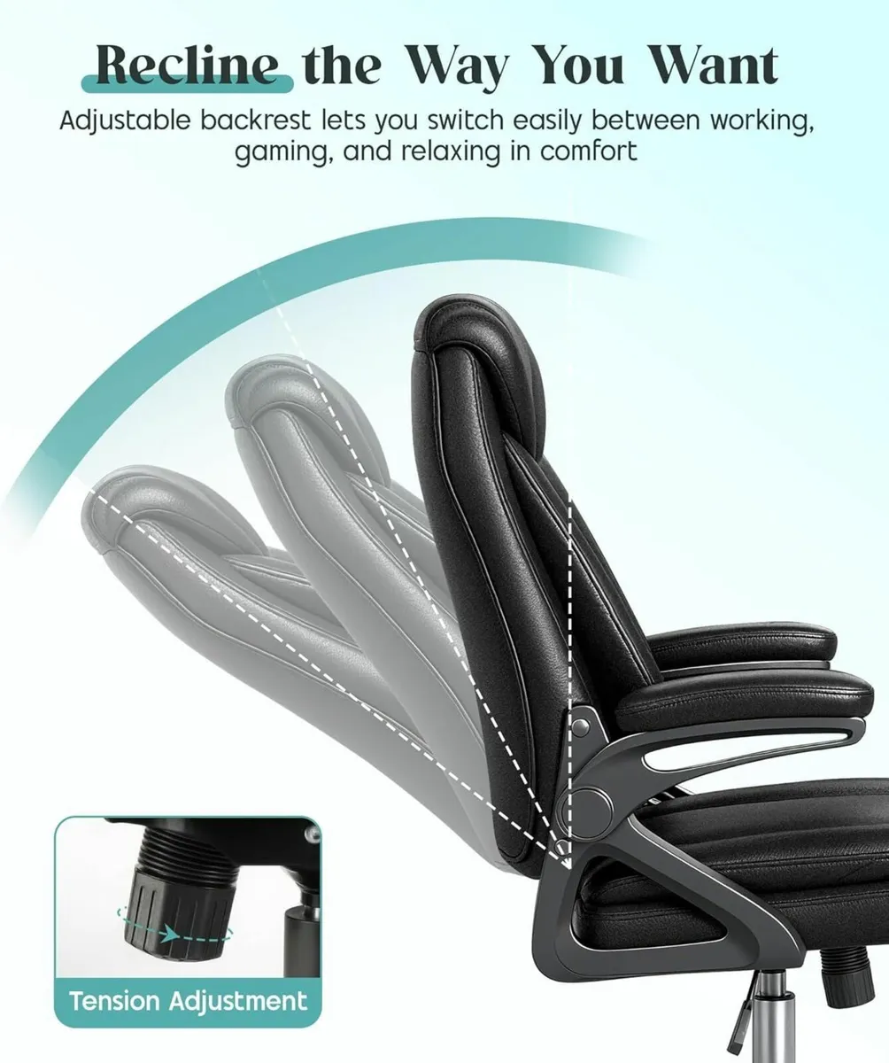 Executive Office Chair Ergonomic Desk with Padded - Image 2