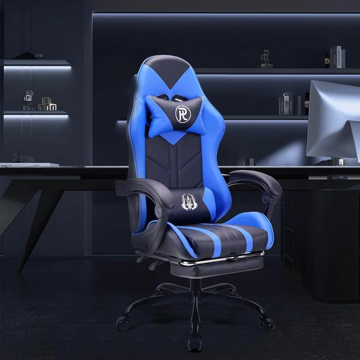 Gaming Chair with Footrest Lumbar Support - Image 2