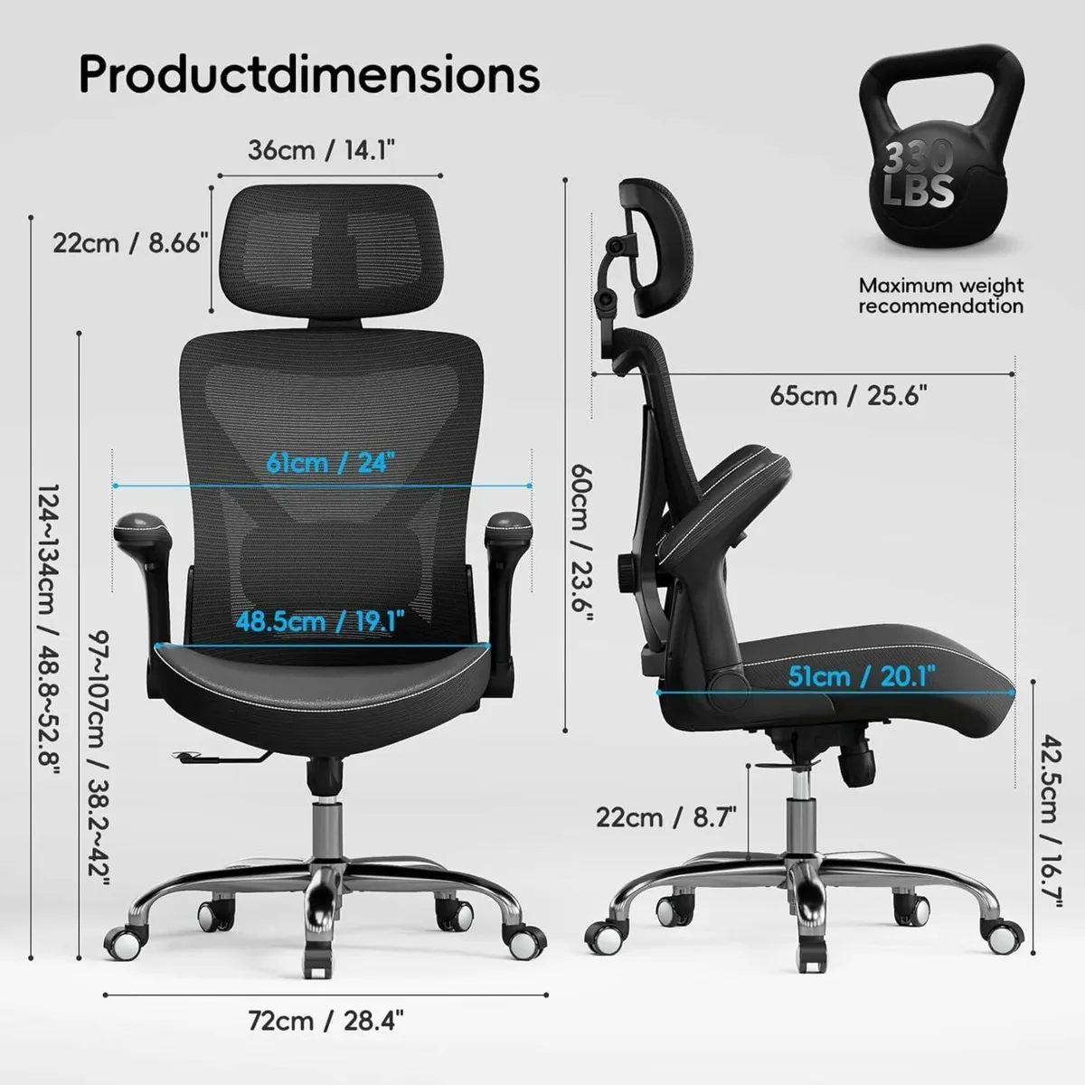 Ergonomic Office Chair-Computer X-Shaped Chair - Image 3