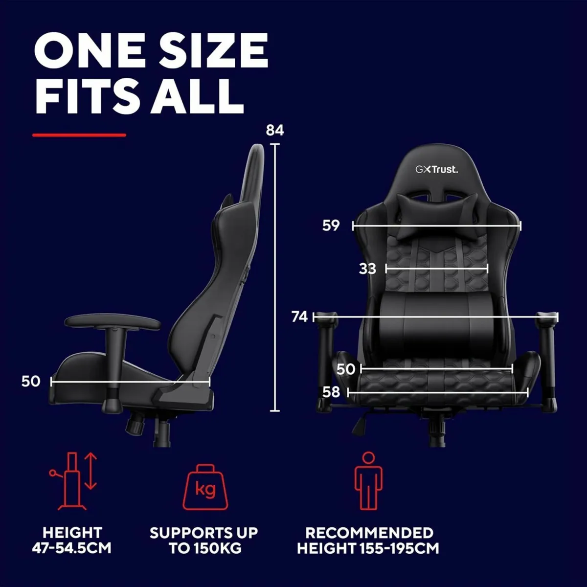 GXT 708 Resto Gaming Chair PC Desk Full 360degrees - Image 3