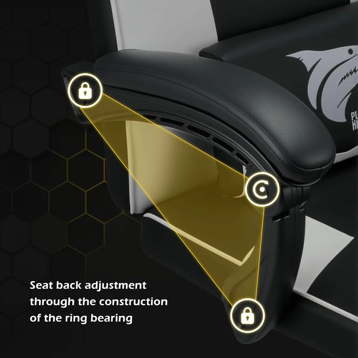 Ergonomic Gaming Chair with Footrest High Back - Image 4