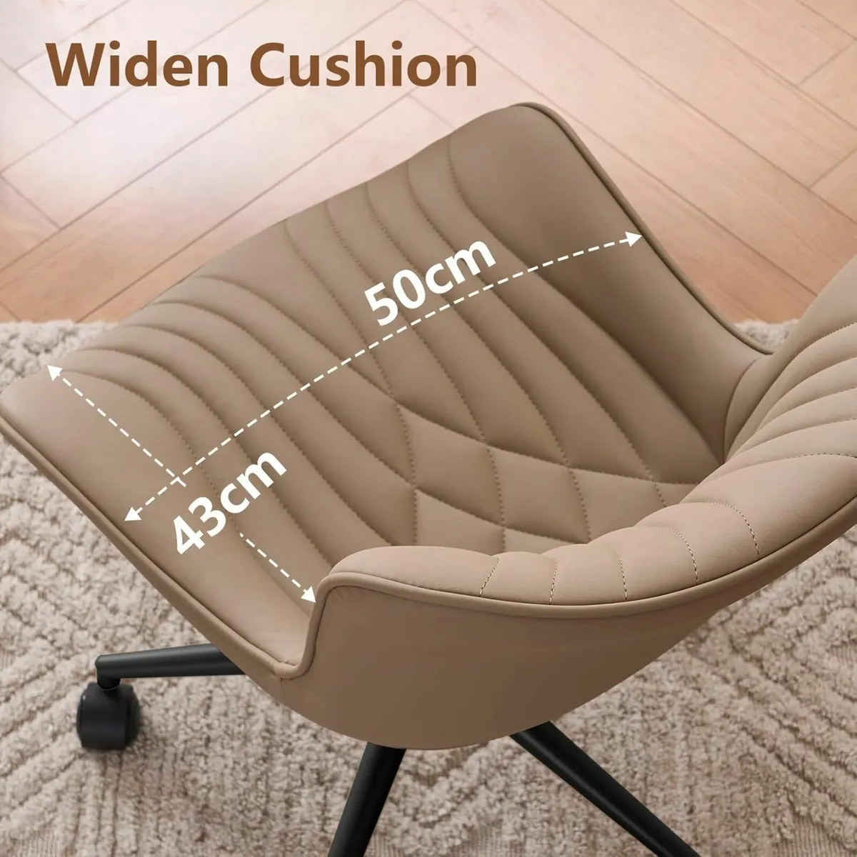 Adjustable Office Chair Leather Computer Desk - Image 2