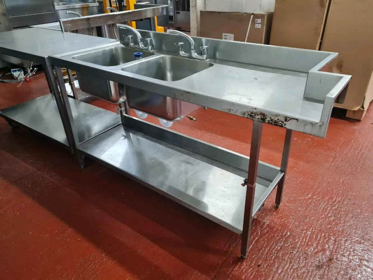 Stainless steel double sinks - Image 2