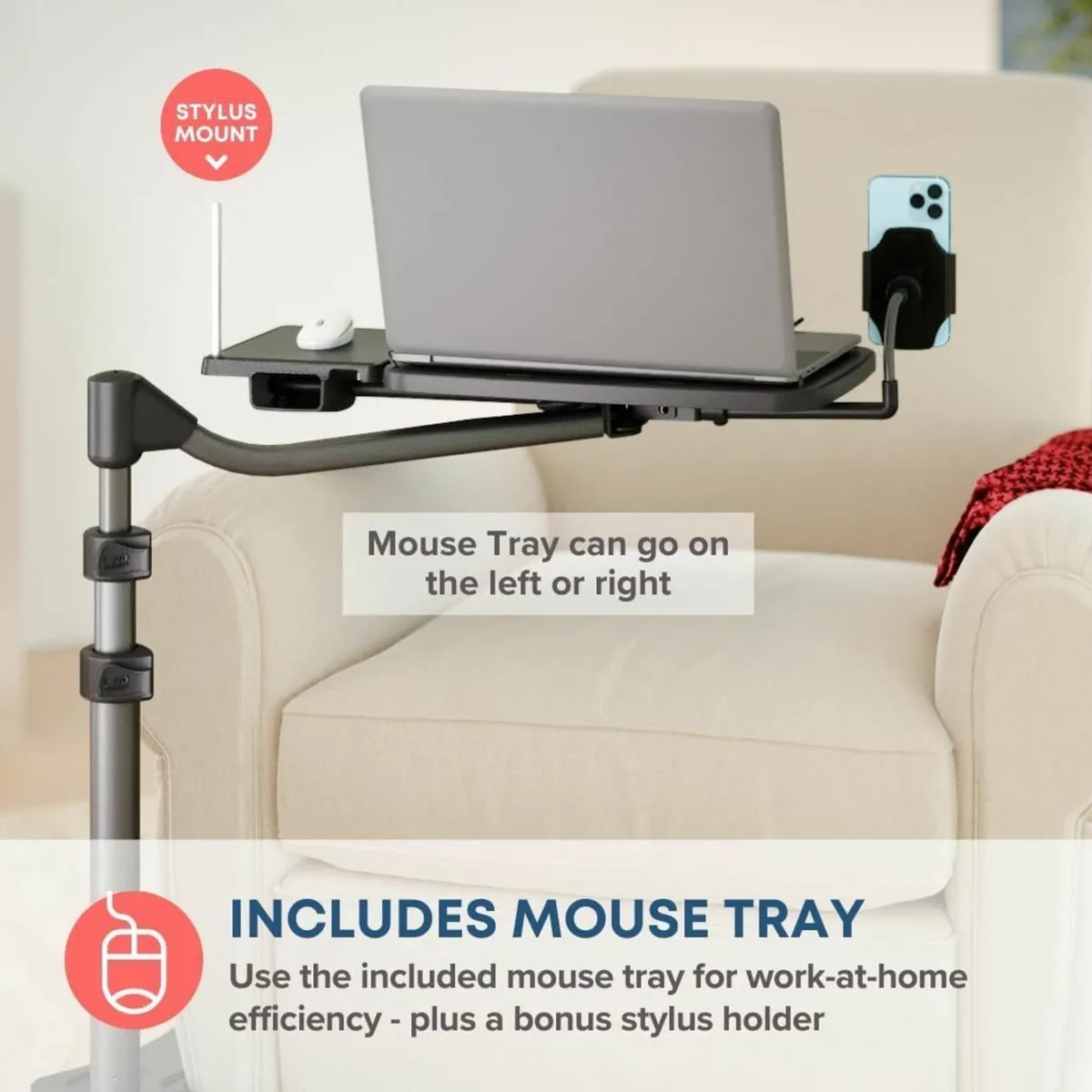 G2 V16 Rolling Laptop Workstation Stand with - Image 3