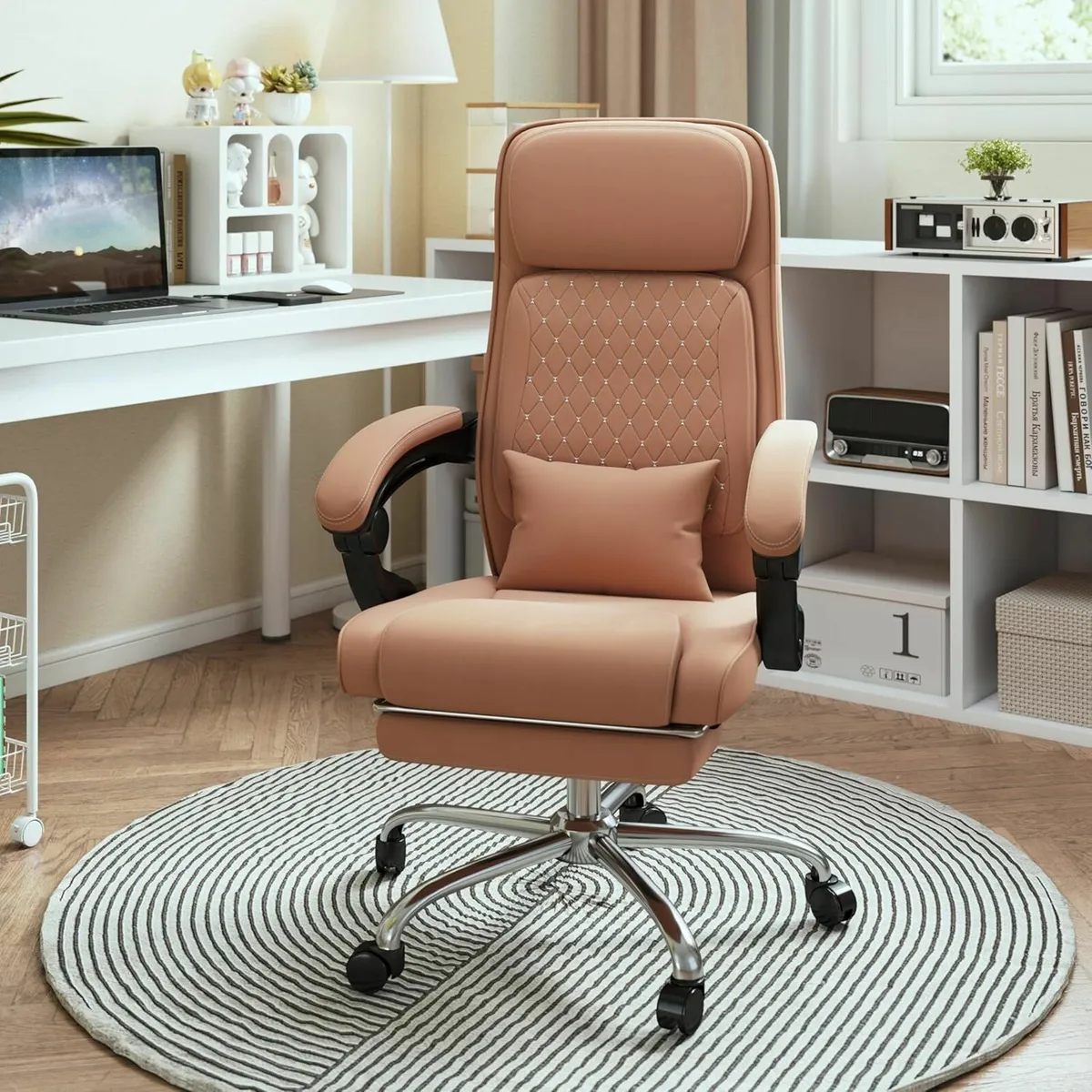 Office Chairs Big High Back PU Leather Computer - Image 1