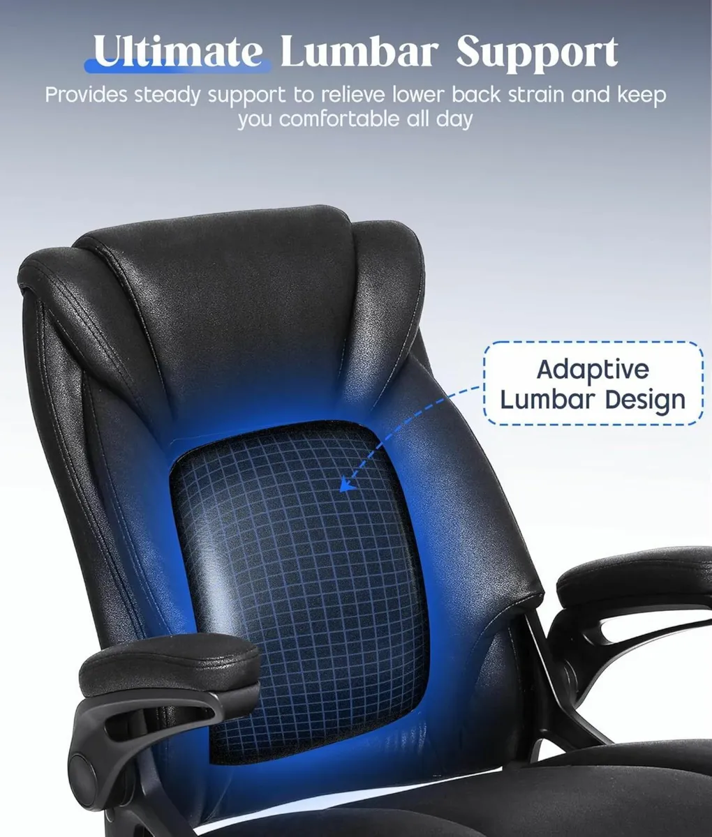 Executive Office Chair with Padded Flip-up - Image 2