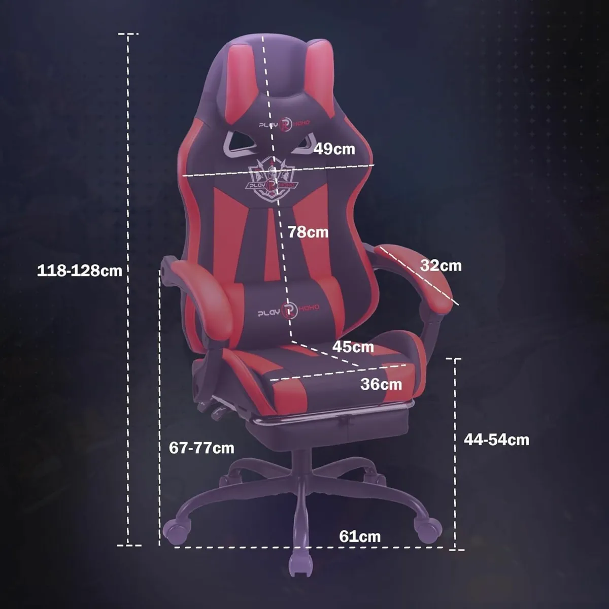 Ergonomic reclining seat with footrest adjustable - Image 3