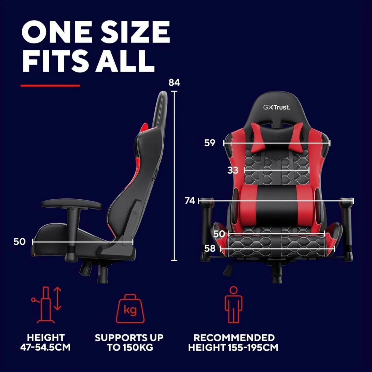 GXT 708R Resto Gaming Chair PC Desk Full 360degree - Image 3