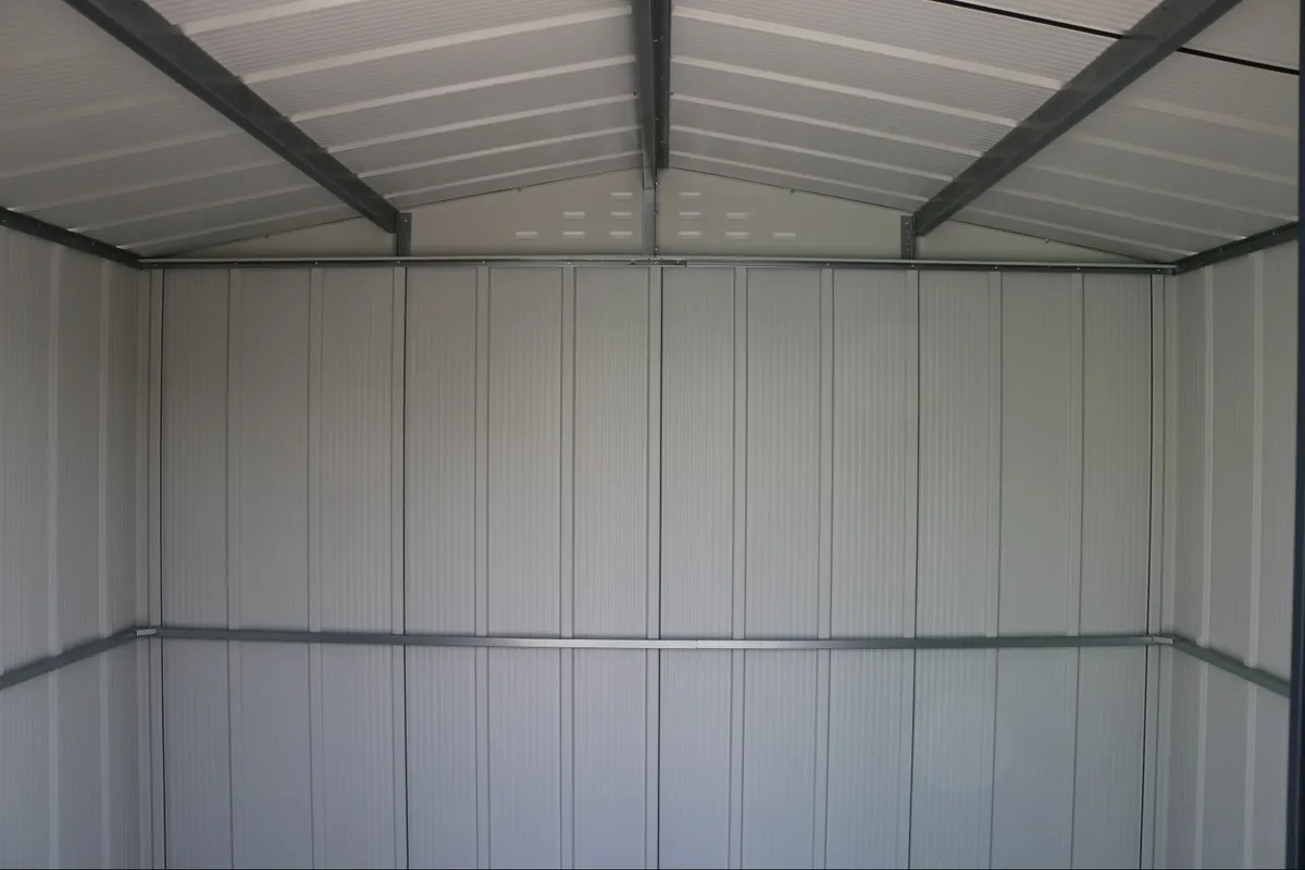 8×6 TOP Titan Steel Garden Shed – Grey - Image 3