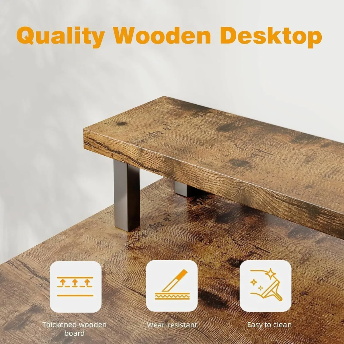 Computer Desk with Power Outlets LED Strip 50.8 - Image 3