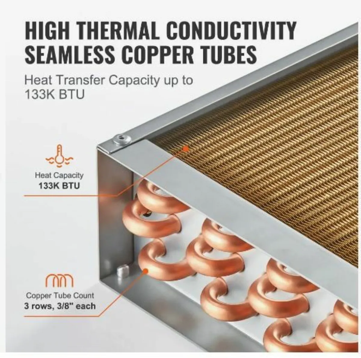 Heat Exchanger Water to Air 3-Row 3/8"/ 1 cm - Image 2