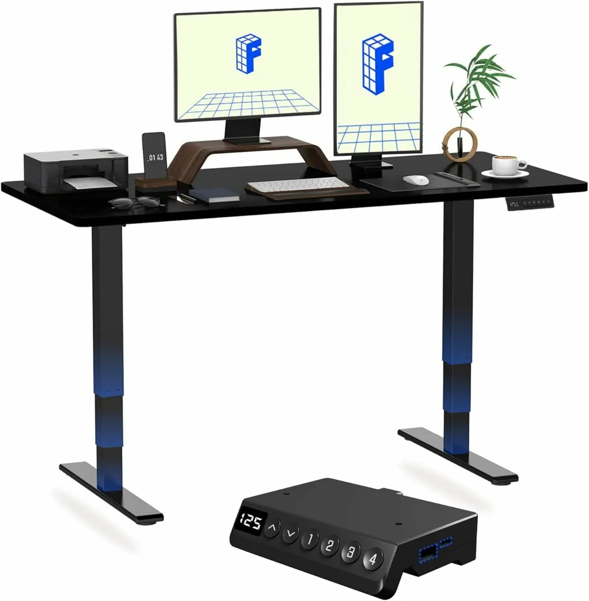 E6 MAX 160x80cm Electric Standing Desk with USB - Image 1