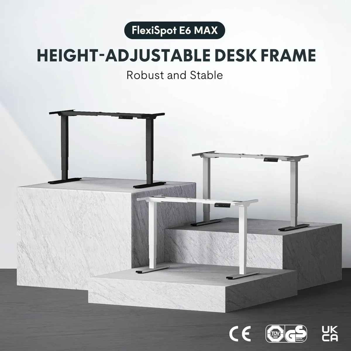 E6 MAX 160x80cm Electric Standing Desk with USB - Image 2