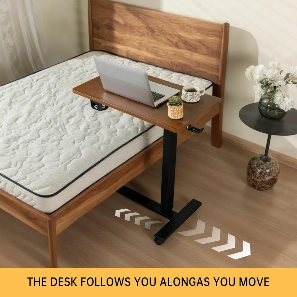 Electric Adjustment Overbed Table，Adjustable - Image 2