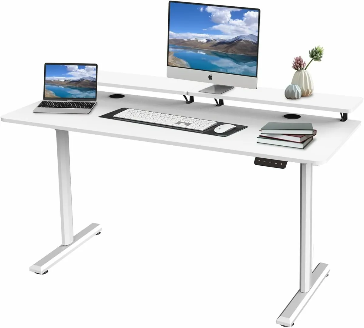 140 x 60 cm Adjustable Electric Standing Desk - Image 1
