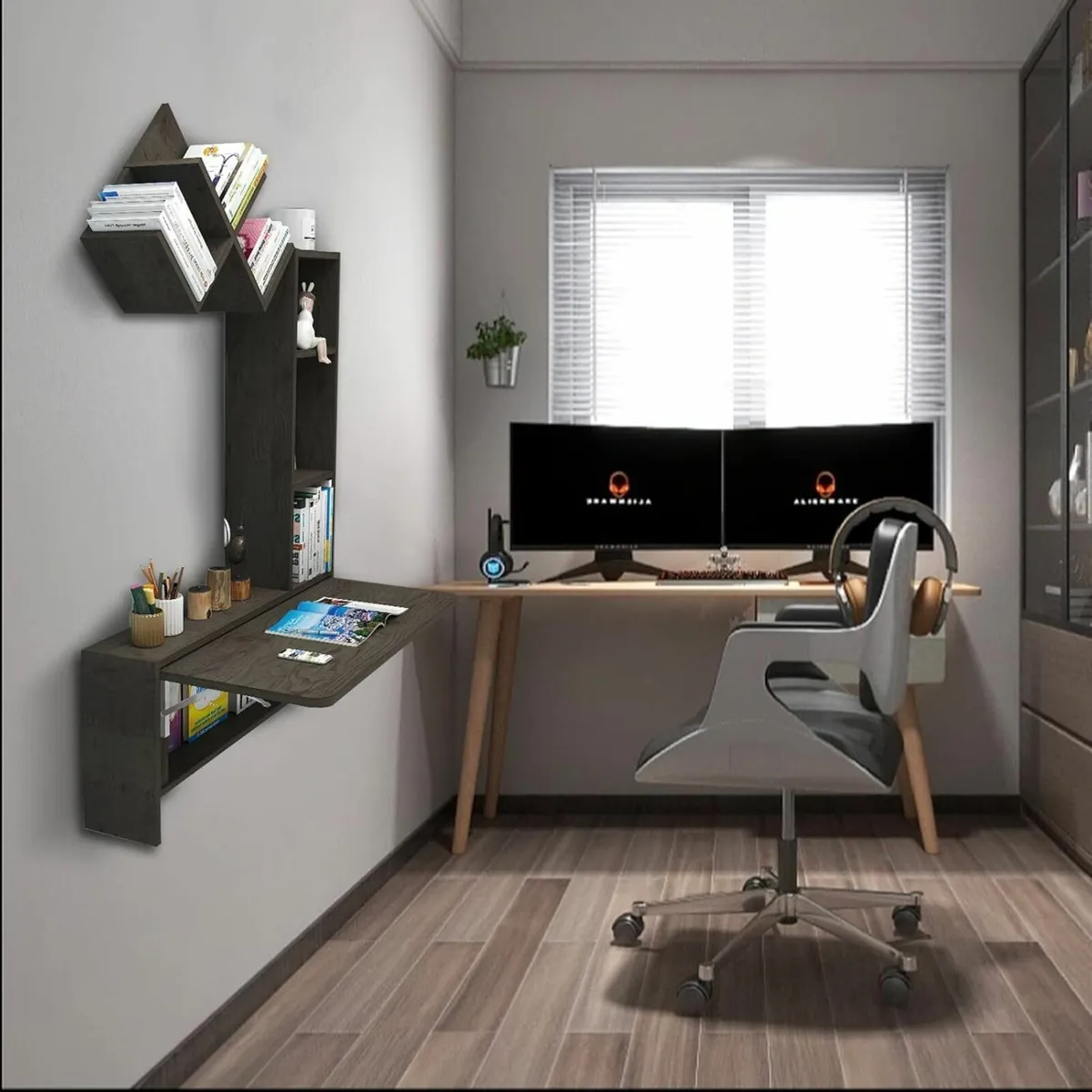 Folding Wall Mounted Drop Leaf Table Foldable - Image 3