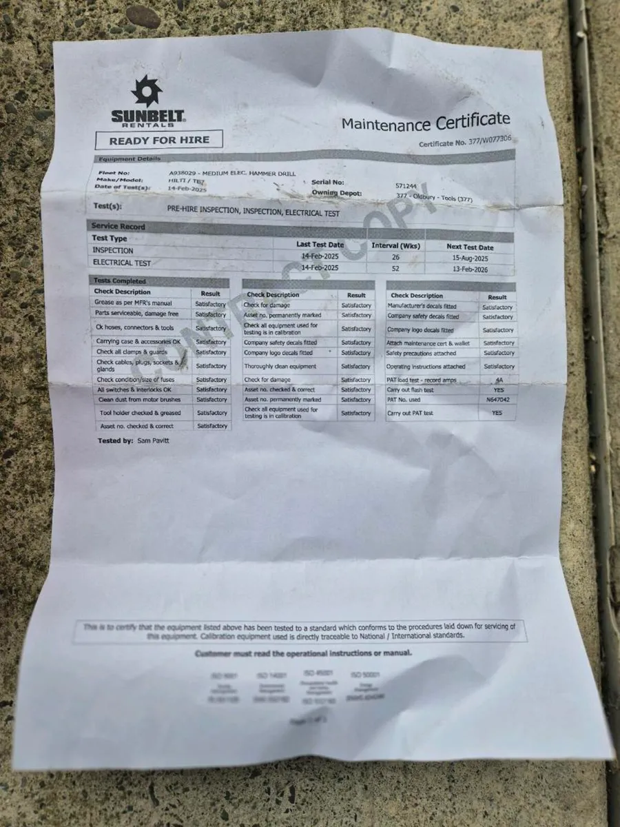 Hilti TE 7-C SDS Rotary Hammer Drill  110V - Image 3