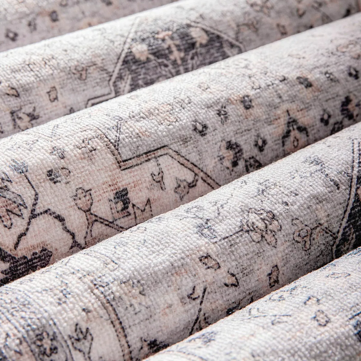 Hallway Runner 60x300cm Long Grey Rug Vintage - Image 4