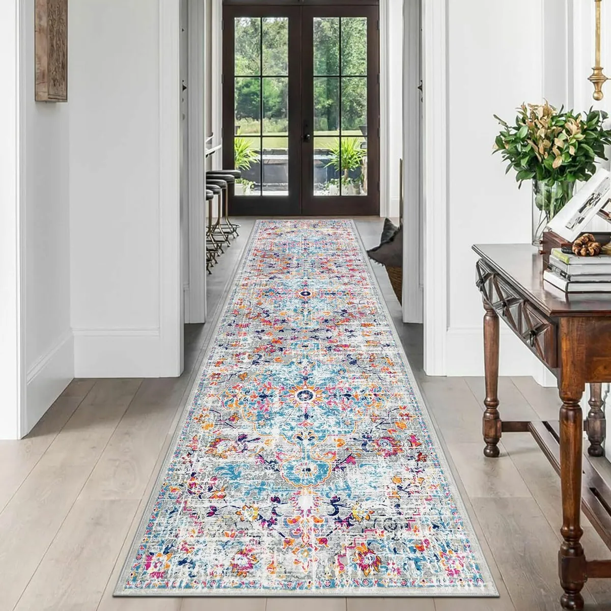 Hallway Vintage Rug 60x300cm Non Slip Carpet - Image 3