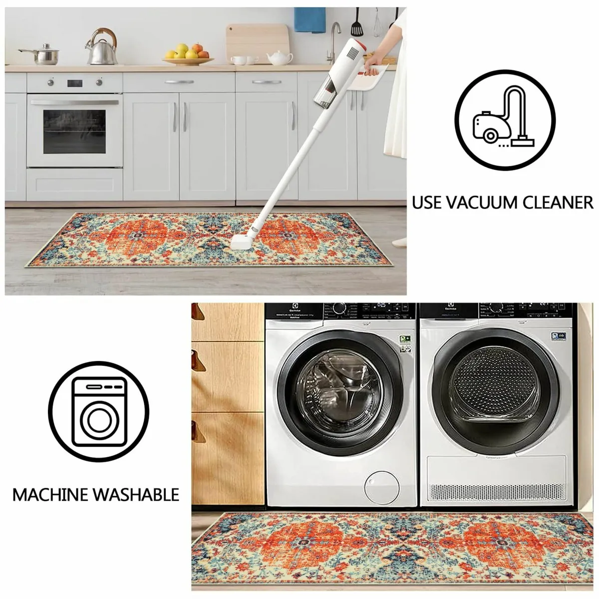 Vintage Rug Hallway Runner Non-Slip 80x300cm - Image 3