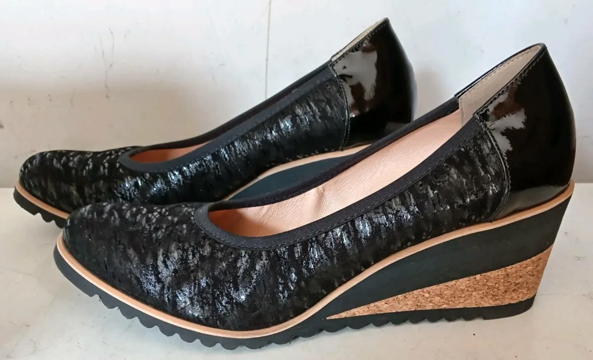 Bioeco By Arka Ladies Black Wedges - Image 1