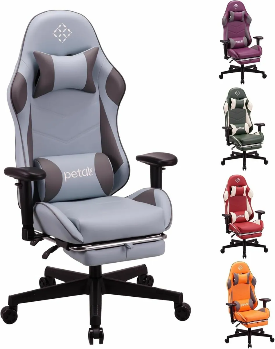 Ergonomic reclining seat with footrest adjustable - Image 1