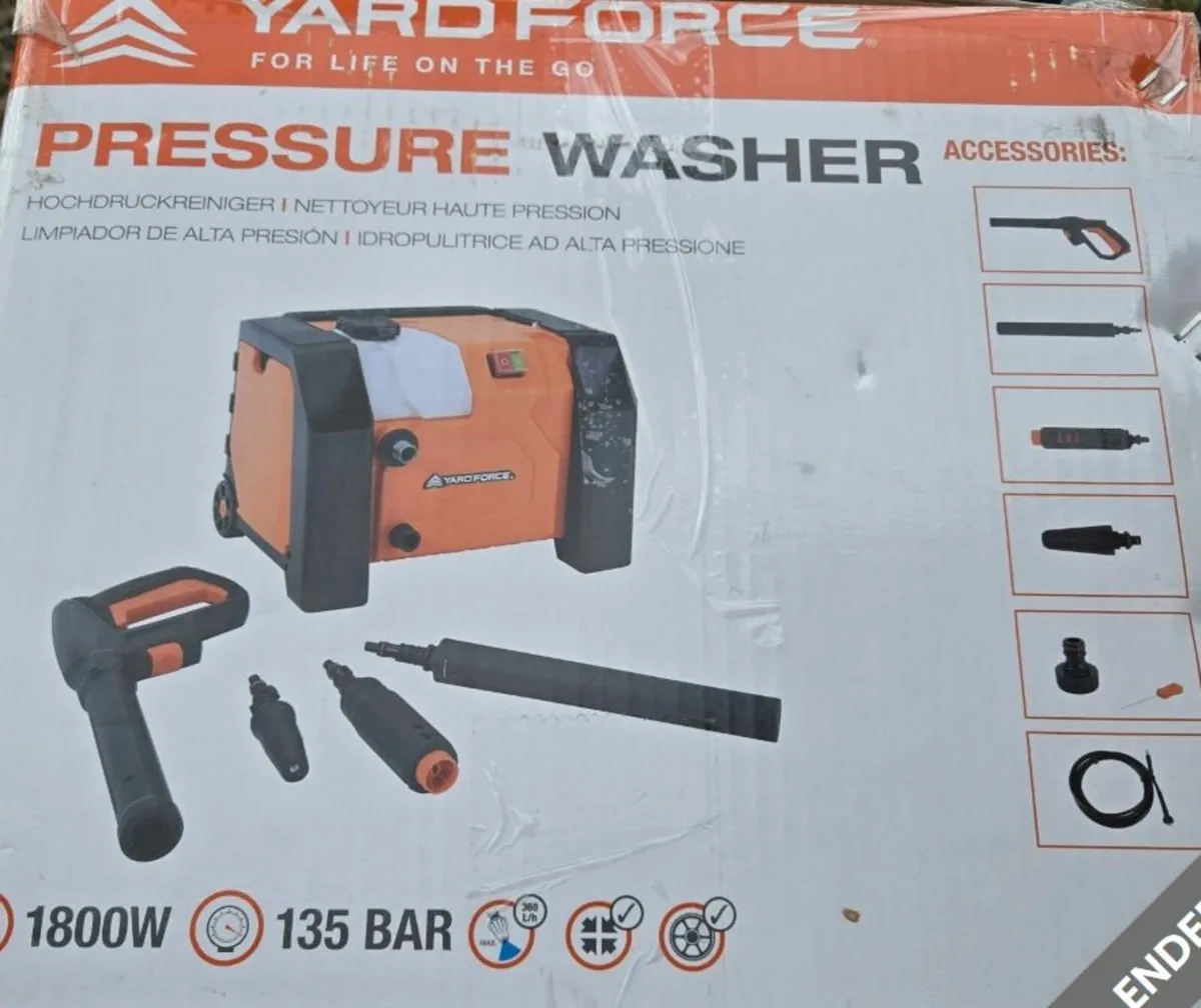 Yard Force EWU13 Electric Pressure Washer 1800W 13