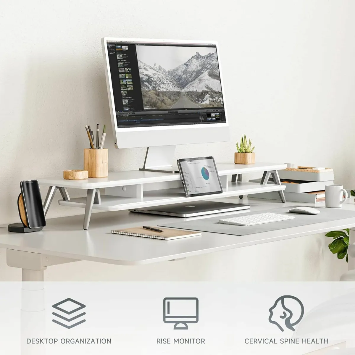 Dual Monitor Stand Stands Riser for 2 monitors - Image 3