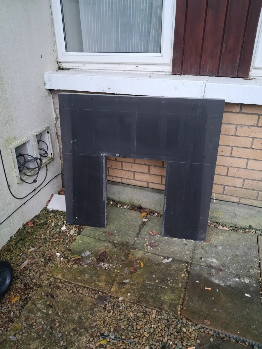 Fireplace surround - black slate free to take away